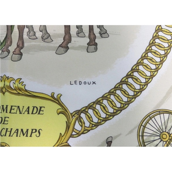 Hermes Silk Scarf in Vibrant Green - Picture 7 of 10